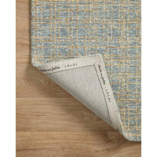 Blue Sand Chris Loves Julia x Loloi Polly Blue/Sand 2 ft. 3 in. x 3 ft. 9 in. Hand-Tufted Modern Area Rug