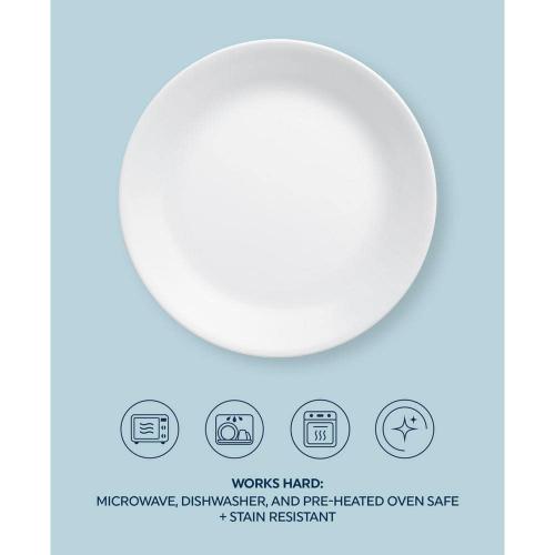 Corelle Winter Frost White 16-Piece Dinnerware Set (Service for 4) in White one missing