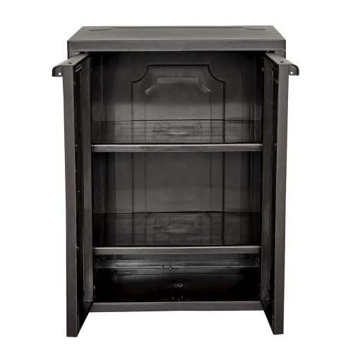 27.96 in. W x 37.40 in. H x 17.72 in. D Resin 3-Shelf Freestanding Cabinet in Espresso