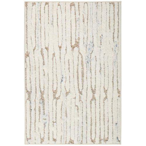 Malone Machine Washable Oatmeal 4 ft. x 6 ft. Indoor Area Rug