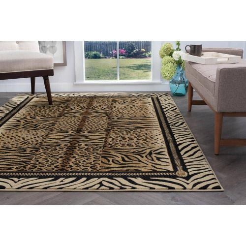 Festival Animal Beige 8 ft. x 11 ft. Indoor Area Rug