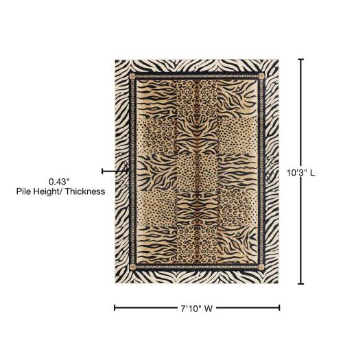 Festival Animal Beige 8 ft. x 11 ft. Indoor Area Rug