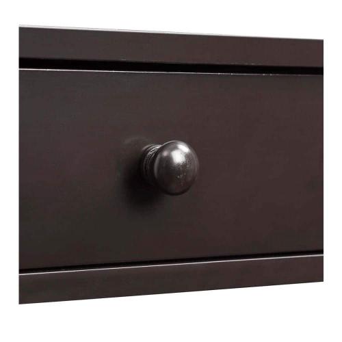 Omega 39.5 in. Espresso Rectangle Wood Top 1 Drawer Console Table with Shelves