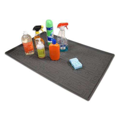 19 in. x 19 in. Grey Bathroom Vanity Depth Under Sink Cabinet Mat Drip Tray Shelf Liner
