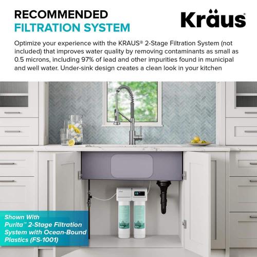 Bolden 2-in-1 Commercial Style Pull-Down Single Handle Water Filter Kitchen Faucet in Brushed Brass