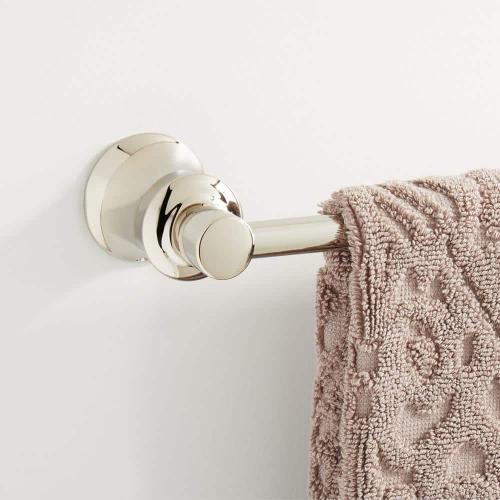 Pendleton 24 in. Wall Mounted Single Towel Bar in Polished Nickel