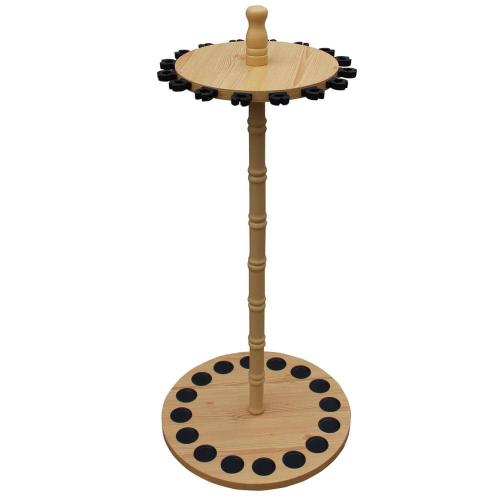 Round 16-Fishing Rod Storage Rack with Traditional Handcrafted Wood Post