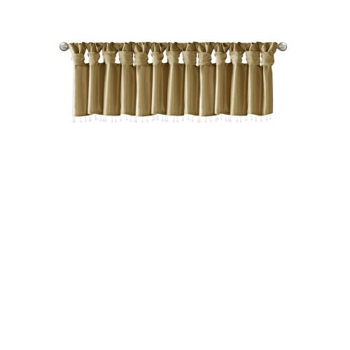 Natalie 26 in. L 50 in. W Bronze Faux Silk Light Filtering Window Valance
