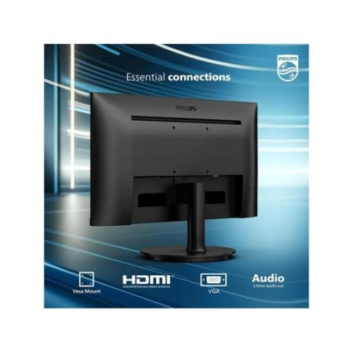 Black PHILIPS 22 (21.5 Viewable) 100 Hz VA FHD Monitor 4 ms (GtG) 1920 x 1080 Flat Panel 221V8LB