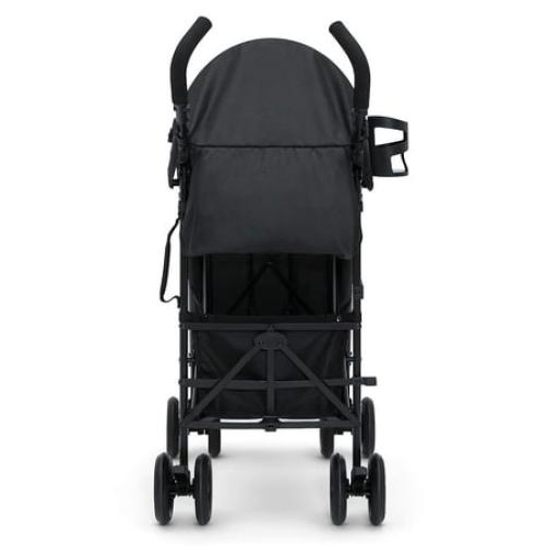 Jeep AdventureGlyde Stroller by Delta Children - Lightweight Travel Stroller with Smoothest Ride & Compact Fold, 3-Position Recline, Extra Large Storage Basket, Black/Grey