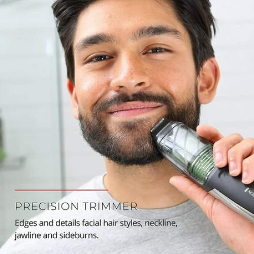 Remington Vacuum Beard and Stubble Trimmer, Black, MB6850