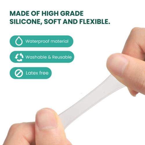 Welnove Gel Toe Cap and Protector - Silicone Toe Covers - Toe Cushions for Pain Relief, Missing or Ingrown Toenails, Corns, Calluses, Blisters - Infused Aloe Vera Extract (8 Small, Clear)