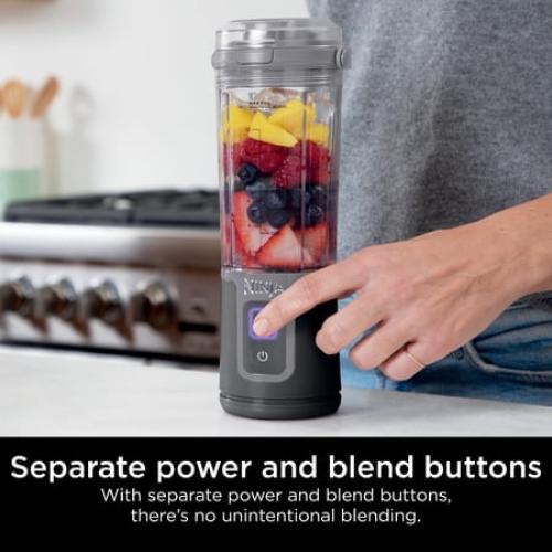 Ninja Blast 16 oz Portable Personal Blender with Leak Proof Lid and Easy Sip Spout, Smoothie Blender, Black BC100BK