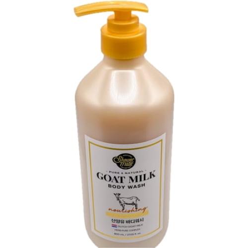 Shower Mate Goat Milk Body Wash Nourishing, 800 mL / 27.05 fl. oz. (Manuka honey)