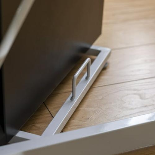 Modern Glass and Metal White L-Shaped Corner Computer Desk by Manor Park