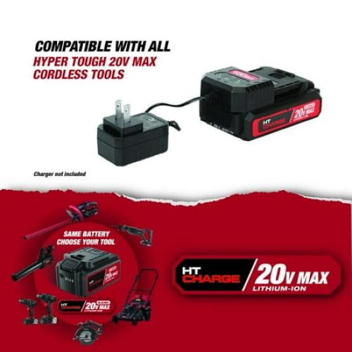 Hyper Tough 20-Volt Max Lithium-Ion 2.0Ah Battery Pack with USB-a and USB-c Ports