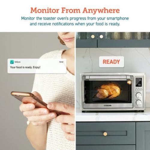 COSORI Smart New Air Fryer Toaster Oven, Large 32-Quart, Stainless Steel, Walmart Exclusive Bonus, Silver