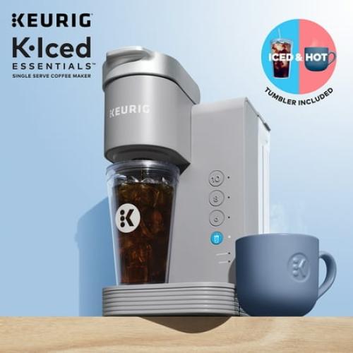 Keurig K-Iced Essentials Gray Iced and Hot Single-Serve K-Cup Pod Coffee Maker