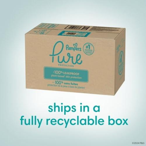 Pampers Pure Diapers Size 2, 186 Count (Select for More Options)