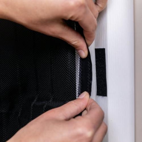 Duck Brand 86 in. x 39 in. Hands-Free Magnetic Mesh Screen Door