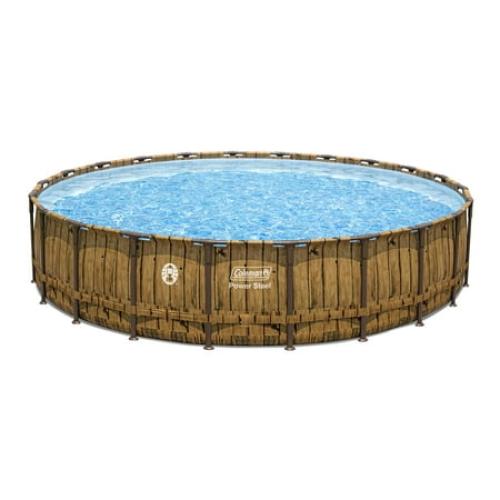 Coleman Power Steel 22' x 52 Round Metal Frame Above Ground Pool Set