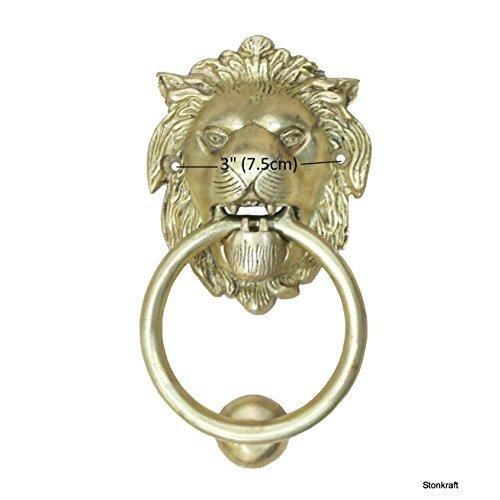 StonKraft Brass Lion Door Knocker Knockers Gate Knocker Door Accessories (Lion 5)