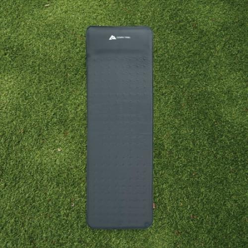 Ozark Trail Self-Inflating Camp Pad with Pillow - Grey, Adult, 78 L x 25 W x 2 H