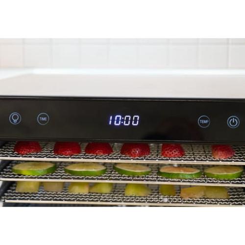 NESCO 8-Tray Stainless Steel Food Dehydrator, 650W Professional Food Dehumidifier with Glass Window for Beef Jerky, Herbs, and Dog Treats