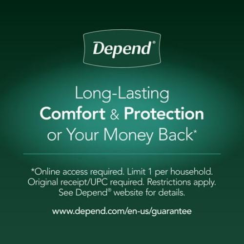 Depend Fresh Protection Incontinence Underwear for Men, Adult Diapers, S/M, 32 Count