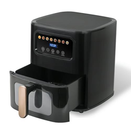 Cook With Color Digital Air Fryer, 5.2Qt Basket, 1400W, 8 Presets, Black