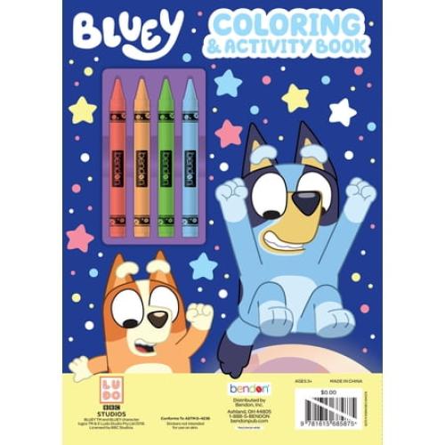 Bluey 48-Page Coloring and Activity Book with Crayons, by Bendon