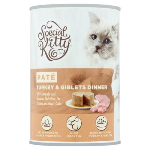 Special Kitty Turkey & Giblets Dinner Pate Wet Cat Food, 22 oz Can