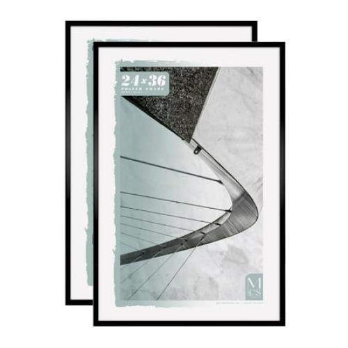 MCS Foundation 16x24 Poster Frame Traditional Brass, Vertical & Horizontal Wall Hanging Large Picture Frame for Photos, Posters & Art Prints (1-Pack)