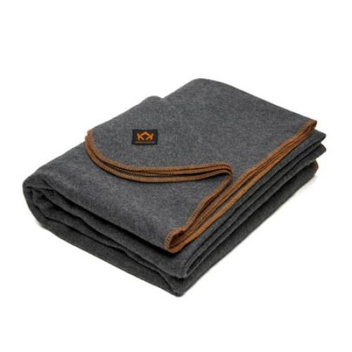 Arcturus Military Wool Blanket - 4.5 lbs, Warm, Thick, Washable, Large 64 x 88 - Great for Camping, Outdoors, Sporting Events, and Survival Kits (chocolate)