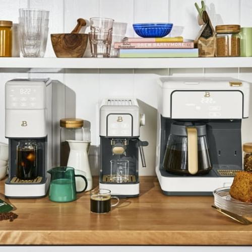 Beautiful Multi-Brew 12-Cup Programmable Drip & Single-Serve Coffee Maker, Black sesame by Drew Barrymore