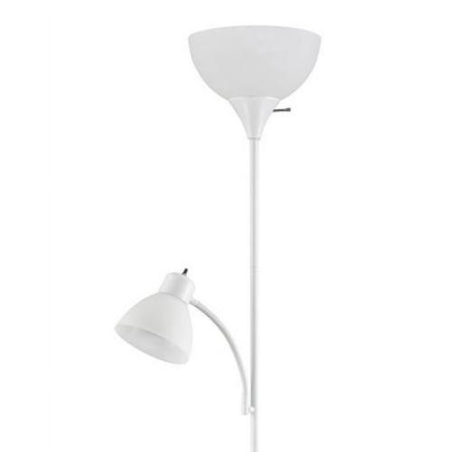 Mainstays 72 White Combo Floor Lamp With Reading Lamp, Modern Design
