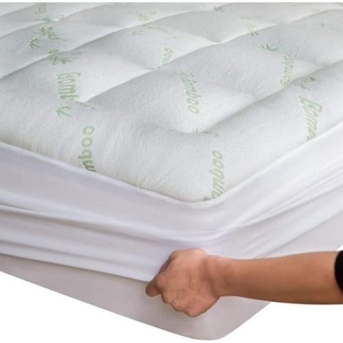 Niagara Sleep Solution Bamboo Mattress Topper Size Twin XL, Mattress Pad, Mattress Cover