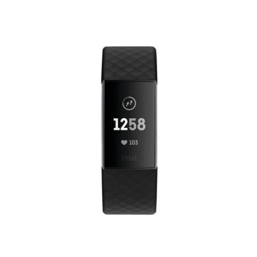 Fitbit Chɑrge 3 Fitness Activity Tracker Graphite/Black One Size 0.06 Pound New
