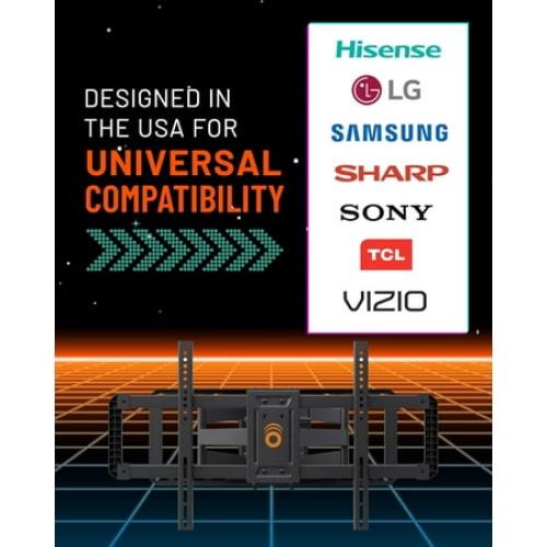 ECHOGEAR MaxMotion TV Wall Mount for 42”- 90” TVs up to 125lbs – Full Motion Tilts, Swivels, Extends