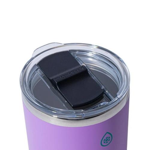 ThermoFlask Stainless Steel Insulated Coffee Mug Set, 2 Pack (Purple/Green)