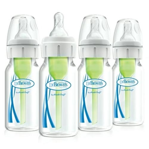 Dr. Brown's Options Narrow Polypropylene Baby Bottle, 4 Oz, 4 Ct