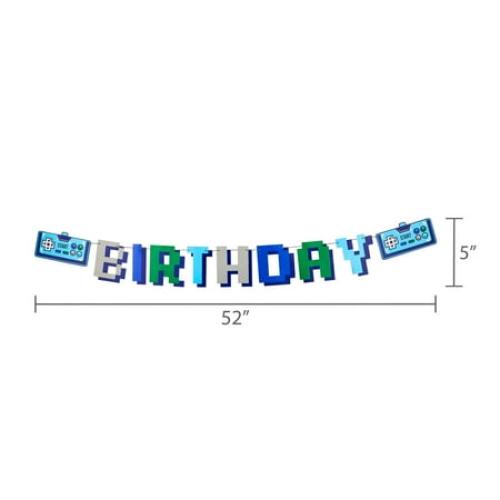 Multicolor Gamer Happy Birthday Banner Set, 2 Pieces, by Way To Celebrate