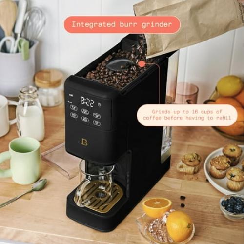 Beautiful Perfect Grind™ Programmable Single Serve Coffee Maker, Black Sesame by Drew Barrymore❗MAY HAVE MISSING PIECES/NEEDS CLEANING❗