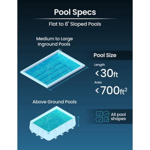Kokido XTROJET 620 Robotic Pool Vacuum Cleaner for Heavy Debris - Cordless