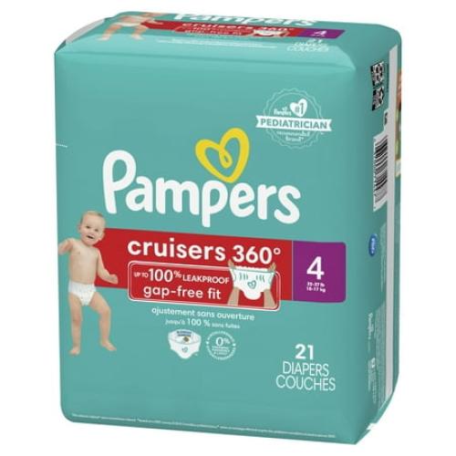 Pampers Cruisers 360 Pull-On Baby Diapers Size 4, 21 Count (Select for More Options)