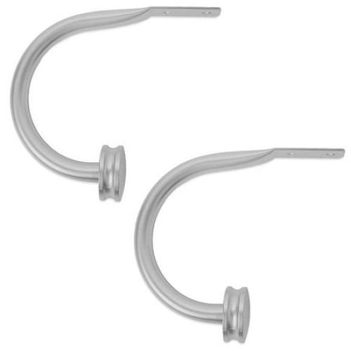 Cambria Premier Complete Drapery Holdbacks in Brushed Nickel (Set of 2)