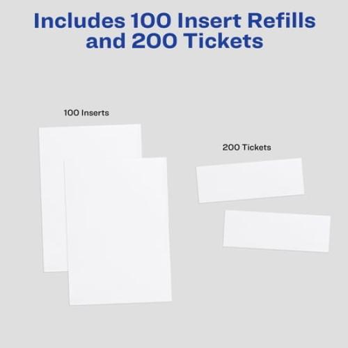 Size 6x 4.25 Avery Name Badge and Ticket Inserts, 6 x 4.25, 100 Inserts (8522)