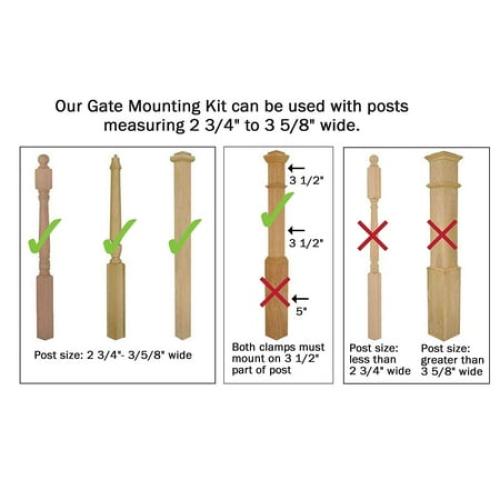 No Hole Stairway Baby Gate Mounting Kit By Safety Innovations