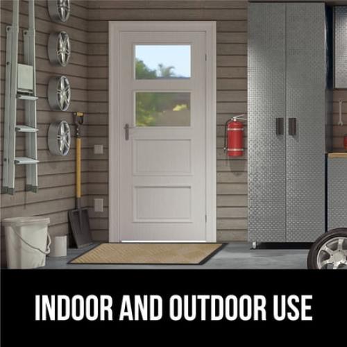 GORILLA GRIP Outside Doormat, WeatherMax Waterproof Indoor Outdoor Door Mat, 29x17 Beige Diamond