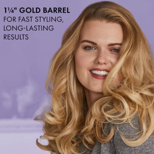 Hot Tools Pro Signature 1-1/2 Gold Curling Iron, Gold and Black